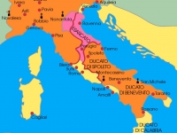 19.- Mappa italia bizantina e longobarda